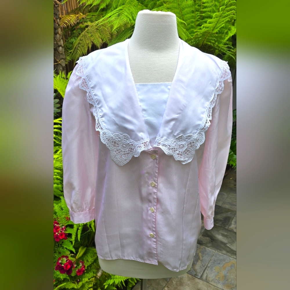 Vintage 1980's Nilani Peasant Top Size 9-10